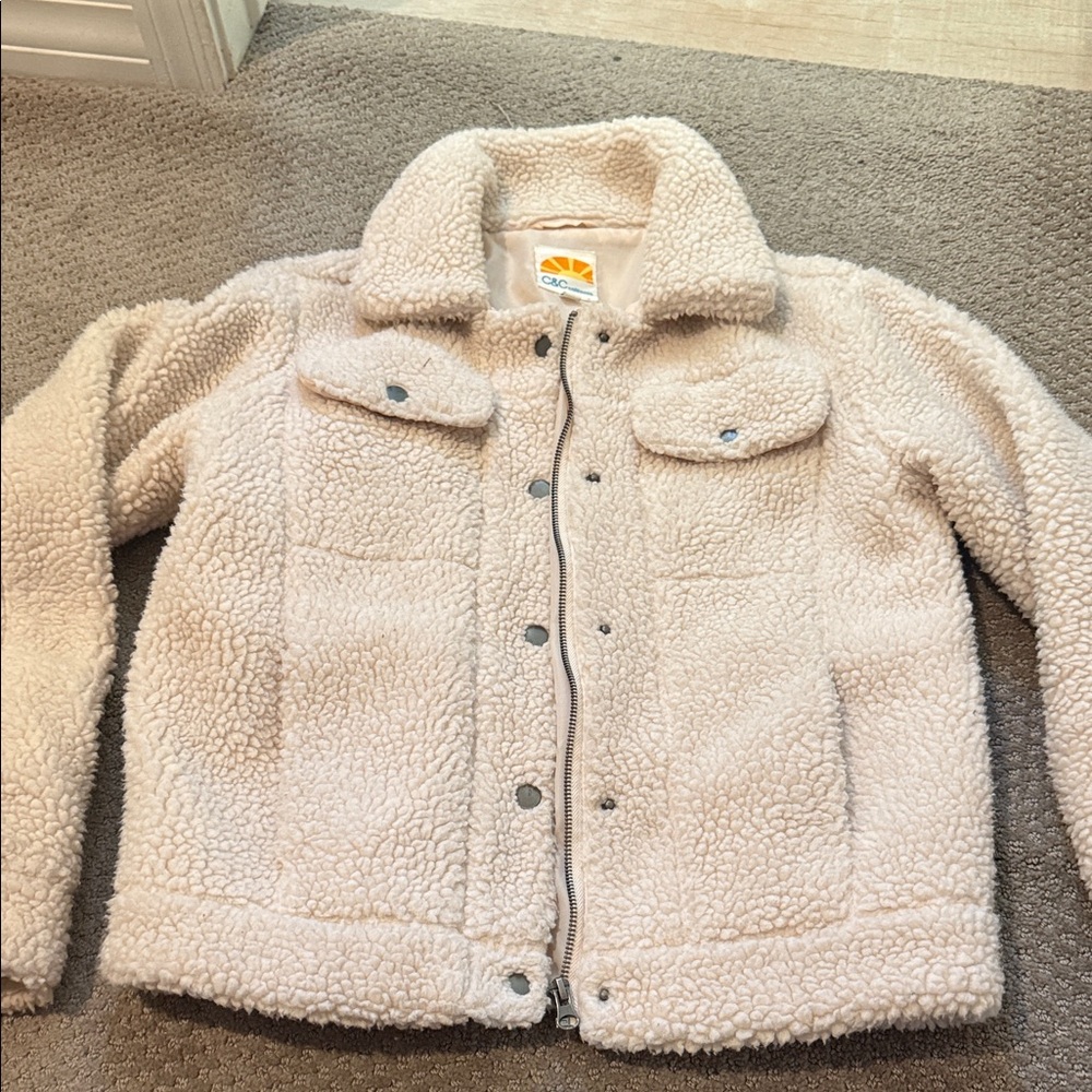 C&C California Cream Sherpa Kids Jean Jacket